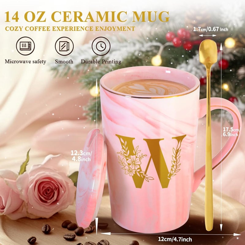 MNZZ Personalized Ceramic Coffee Mug with Lid Tea Cup Women Men Teacher Christmas Gifts Music Dance Science Daycare Special Education Need English History Sunday School Spanish Autism Reading Gym,W - Image 4
