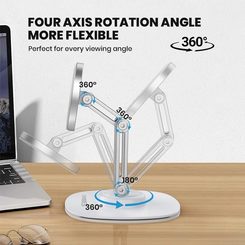 ELEPHANTBOAT ZORBES® 360° Rotatable Desk Phone Mount, Free Stand Phone Stand Holder, Folding Magnetic Metal Phone Holder for Desk, Table, and Workspace - Image 5