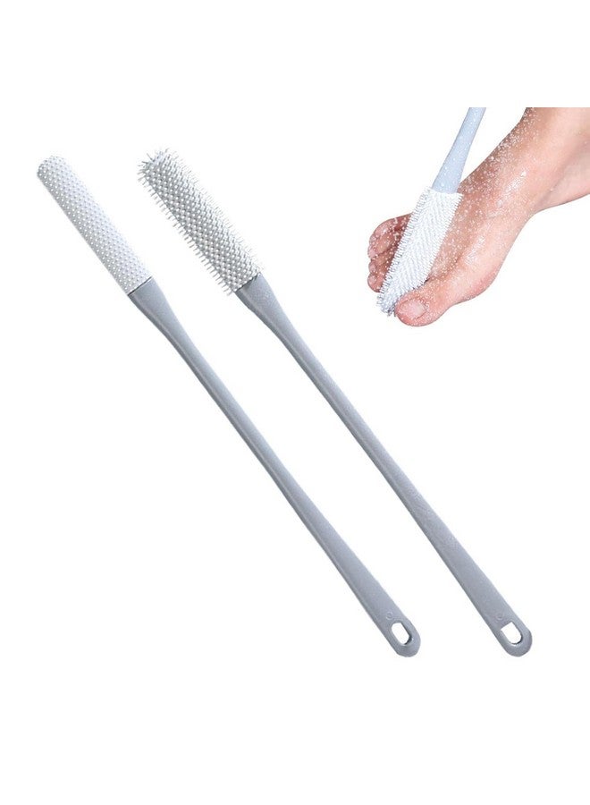 DEVANI IMPEX Toe Cleaning Brush Foot Scrubber in Shower with Long Handle Silicone Foot Brush Soft Skin Exfoliation Lotion Applicator for Foot Seniors,Elderly, Men and Women - Image 1