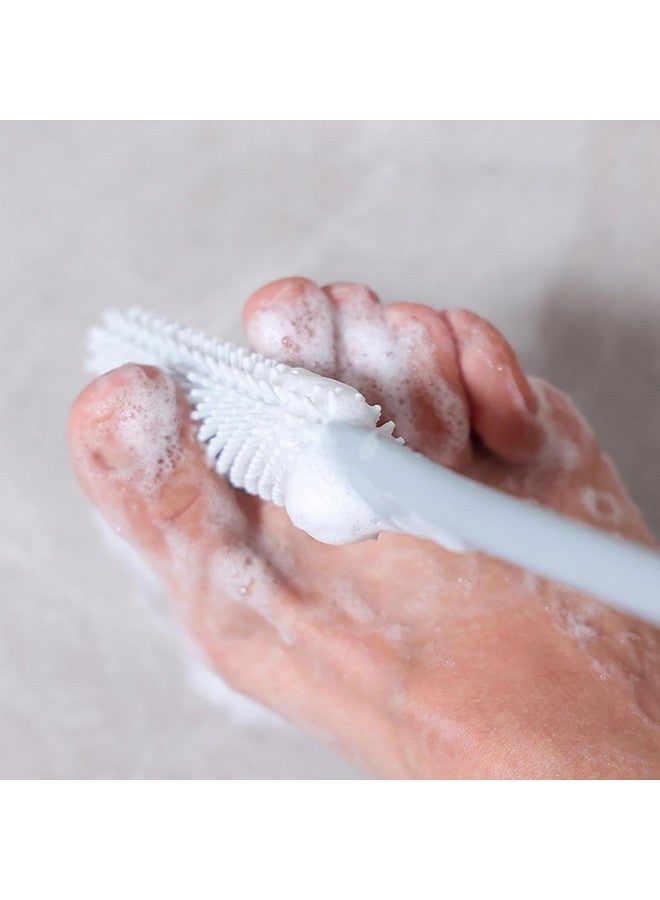 DEVANI IMPEX Toe Cleaning Brush Foot Scrubber in Shower with Long Handle Silicone Foot Brush Soft Skin Exfoliation Lotion Applicator for Foot Seniors,Elderly, Men and Women - Image 2