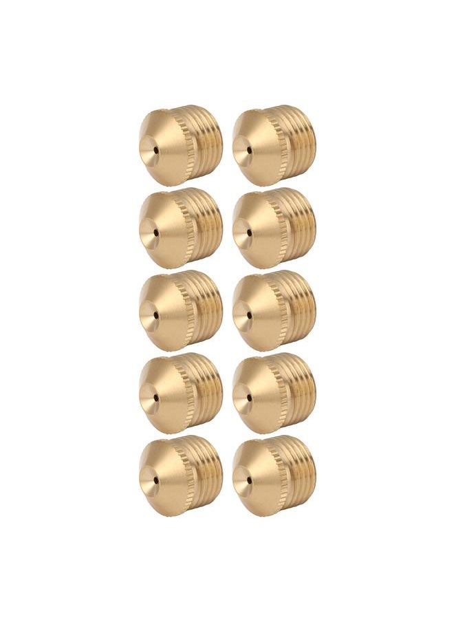 Thoraya - 10pcs Brass Misting Nozzles Fog Sprinkler Head for Factory Site Coal Mine Garden Lawn Cooling System G1/2 Inch - Image 1