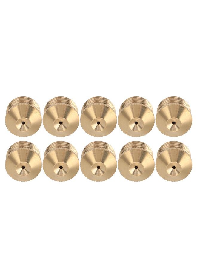 Thoraya - 10pcs Brass Misting Nozzles Fog Sprinkler Head for Factory Site Coal Mine Garden Lawn Cooling System G1/2 Inch - Image 1