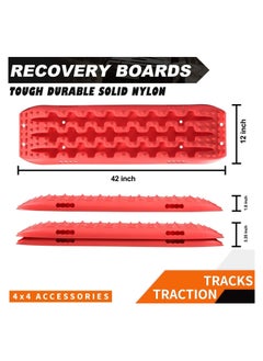 Royal Polar ROYALPOLAR 10TON Recovery Traction Tracks for Off Road Mud, Sand, Snow Tire Ladder Traction Track Vehicle Extraction Traction Mats Black  - Image 4