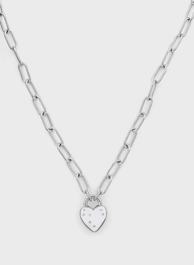 LACOSTE Sterling Heart Necklace