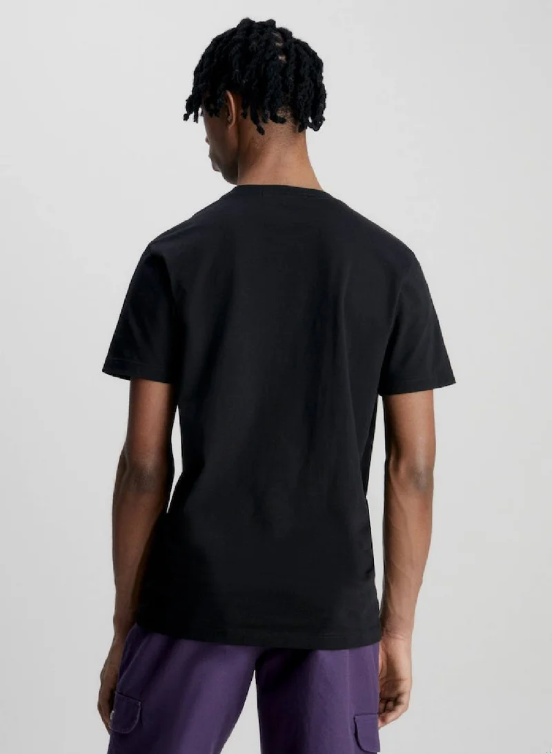 Calvin Klein Jeans Men's Cotton Monogram T-Shirt -  cotton jersey, Black