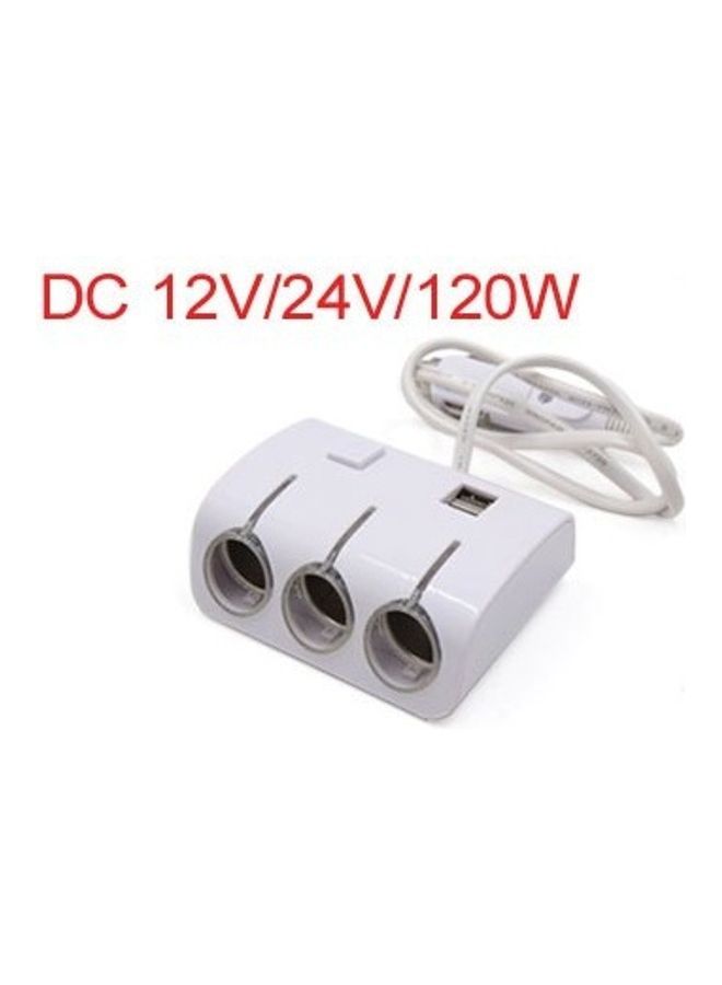 Loquat 3-Way Socket With USB - Image 1