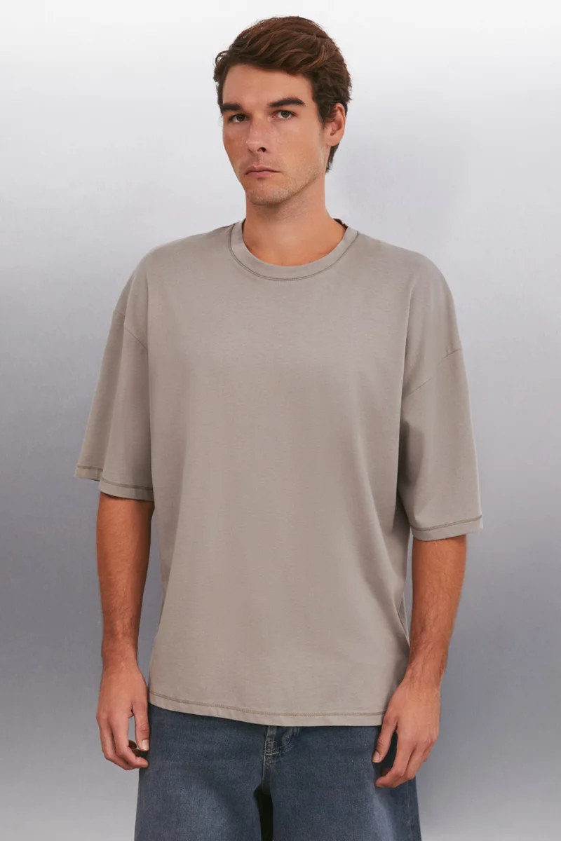 GRIMELANGE Rhett Men's Mink T-Shirt