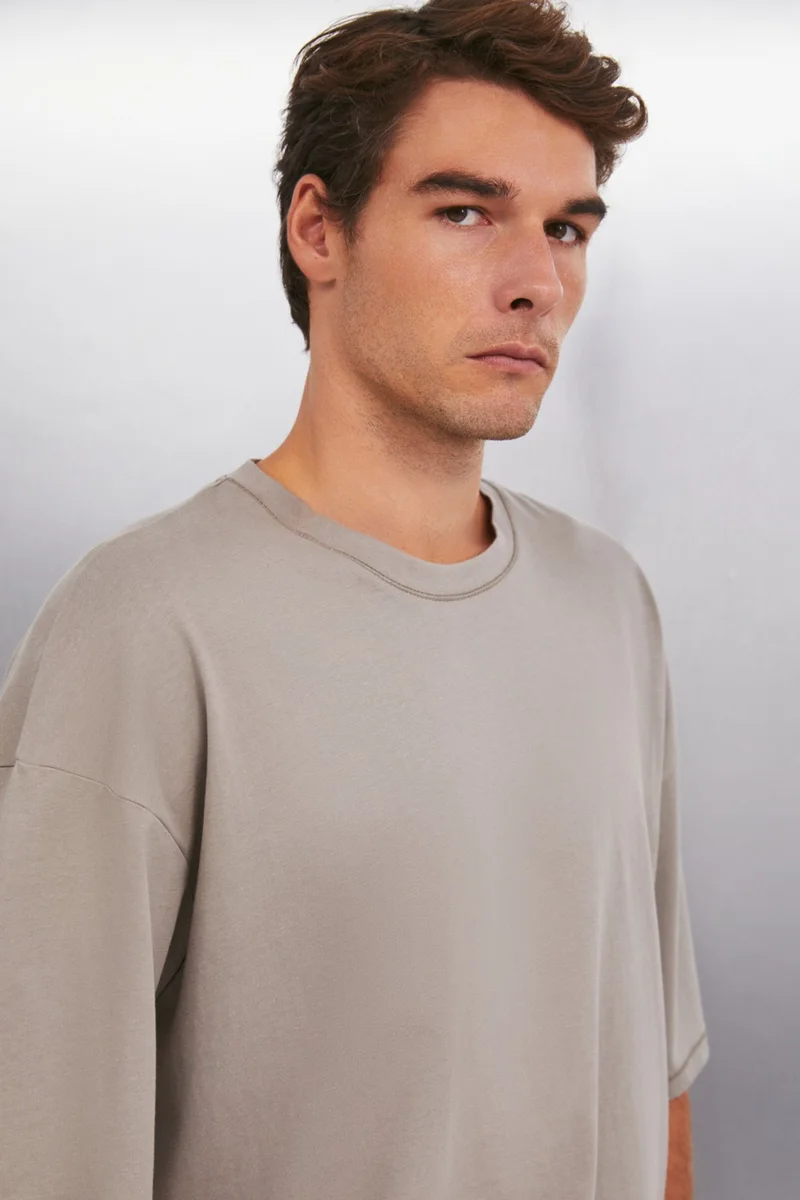 GRIMELANGE Rhett Men's Mink T-Shirt