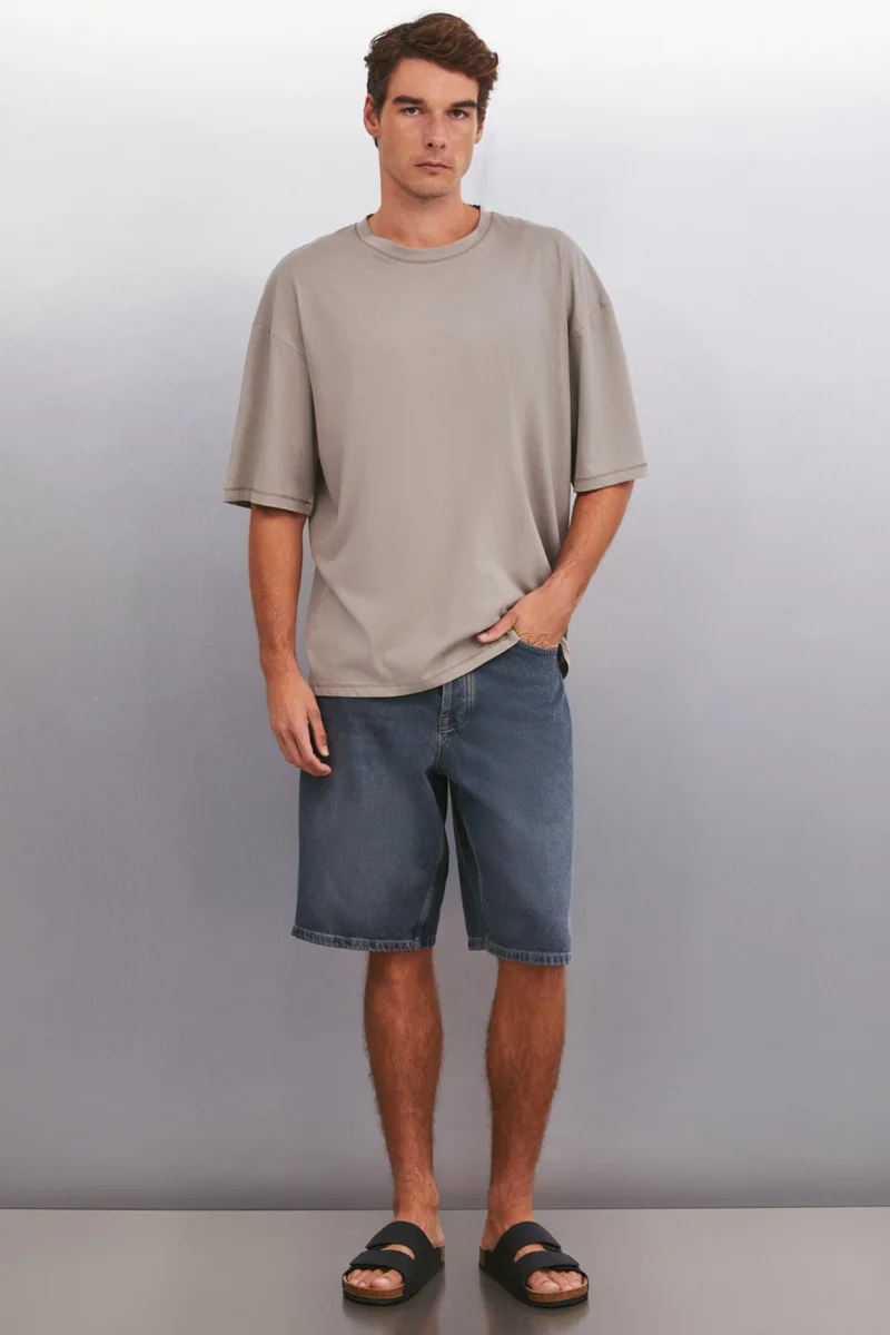GRIMELANGE Rhett Men's Mink T-Shirt