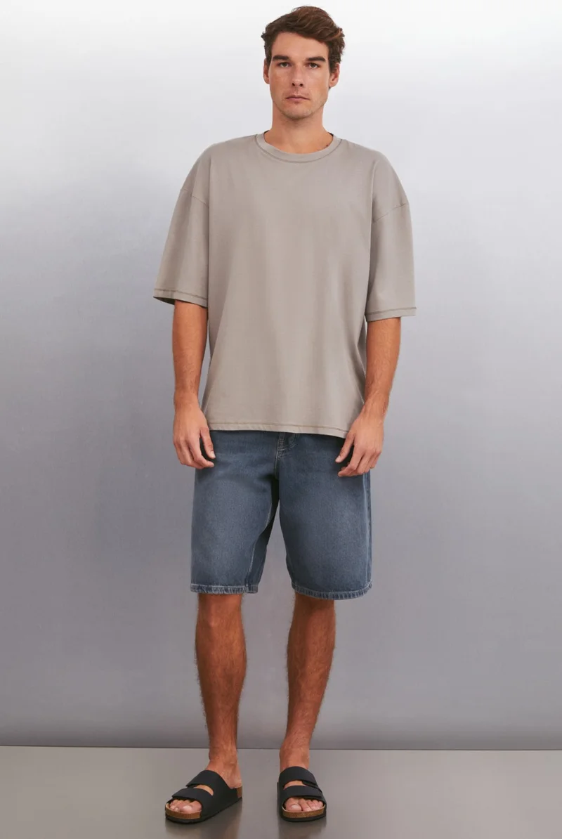 GRIMELANGE Rhett Men's Mink T-Shirt