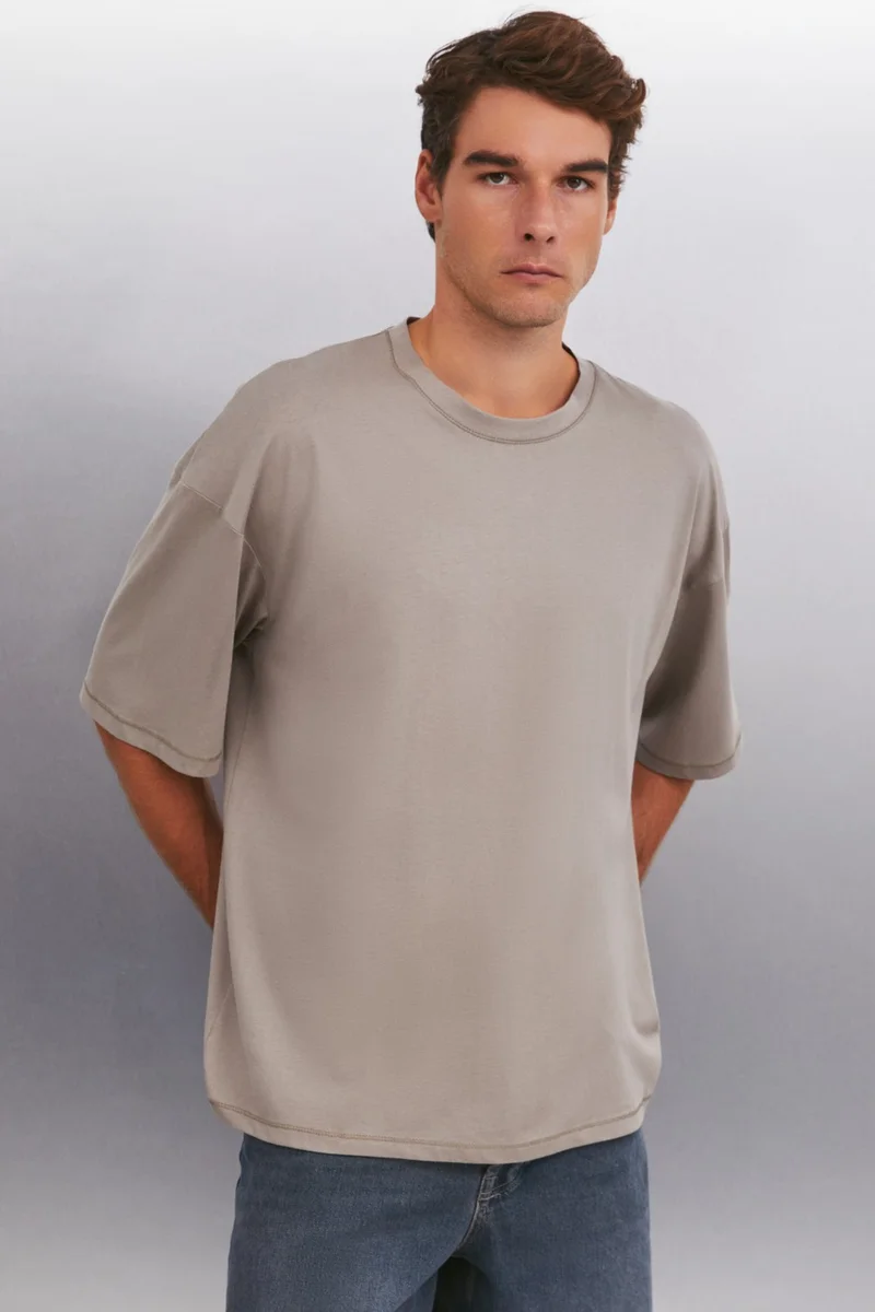 GRIMELANGE Rhett Men's Mink T-Shirt
