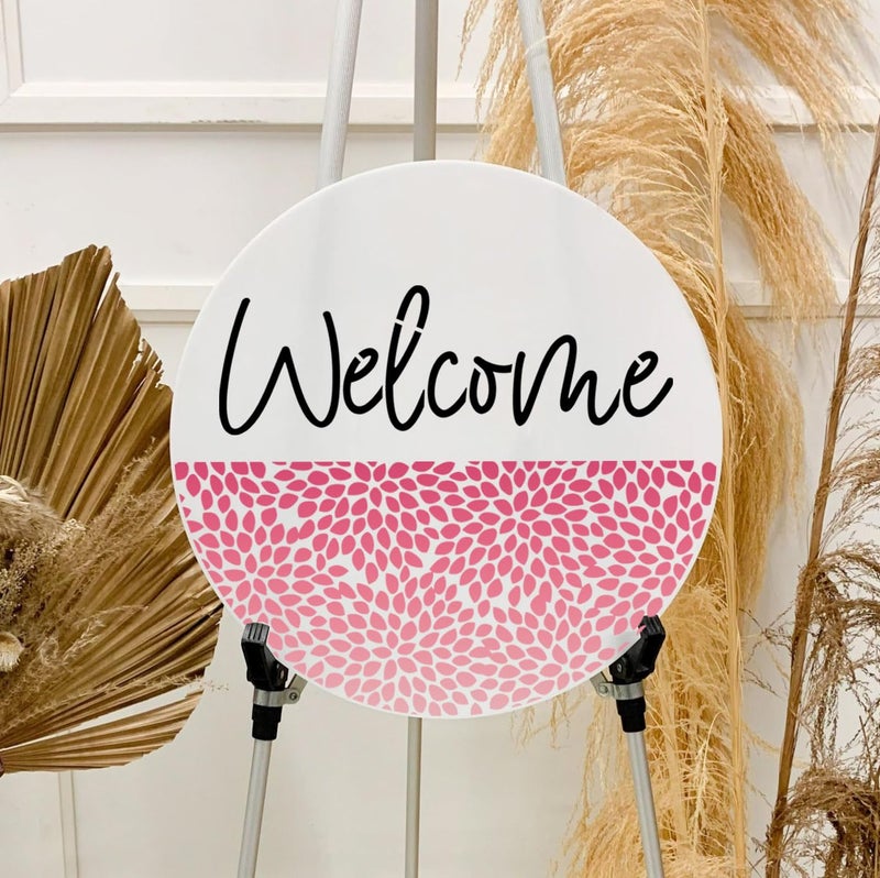 zosylley Welcome Stencils for Painting on Wood 12â€ Welcome Stencil for Wood Sign Doormats Half Round Hello Stencils for Door Mat Fabrics - Image 3