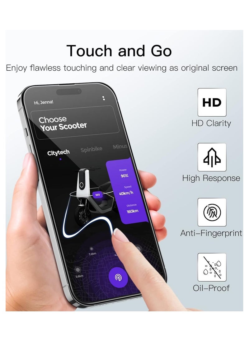 Techie 2 Pack Apple iPhone 14  Pro Max Screen Protector, 9H Tempered Gorilla Glass, Easy Install Alignment Frame, Ultra Clear, Bubble-Free, Case-Friendly  - Image 3
