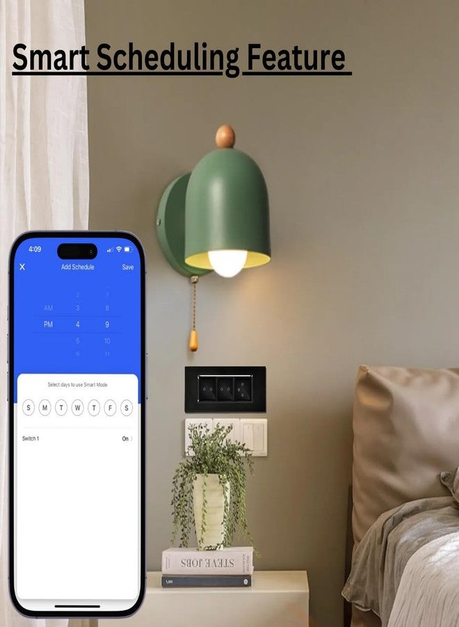 Wynbee مفتاح وينبي الذكي باللمس ثنائي المرحل - مزود بتقنية واي فاي، متوافق مع أليكسا، ومساعد جوجل، وتطبيق وينبي (أسود) - Image 5
