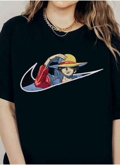 MERCH One Piece Monkey Luffy Embriodery Swoosh T-Shirt  - Image 3