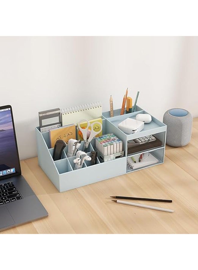 Arabest Multifunction Desk Organizer, Plastic Desk Storage Box Desktop Drawers,Makeup Organizer for Vanity Plastic Desktop Storage Box with Drawers for Office, Dresser, Bedroom - Image 3