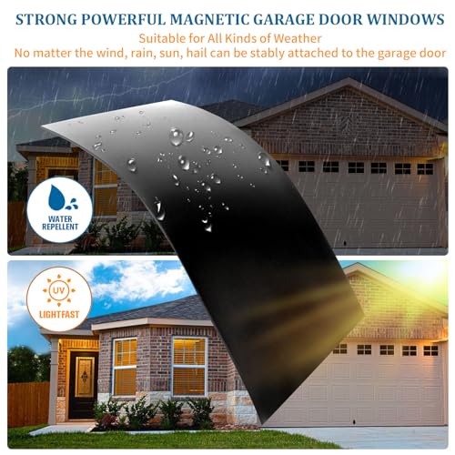 RHULKRUI Glossy Magnetic Garage Door Windows,Garage Door Magnetic Decorative Hardware,Garage Magnets Decoration 4X6 inches-32pcs for 2 Garage Doors - Image 3