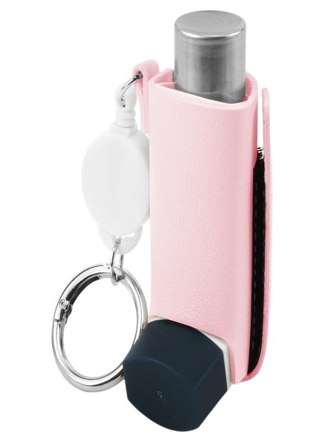 SHFGYG Asthma Inhaler Holder PU Leather Holster,Inhaler Keychain Retractable Clip - Image 1