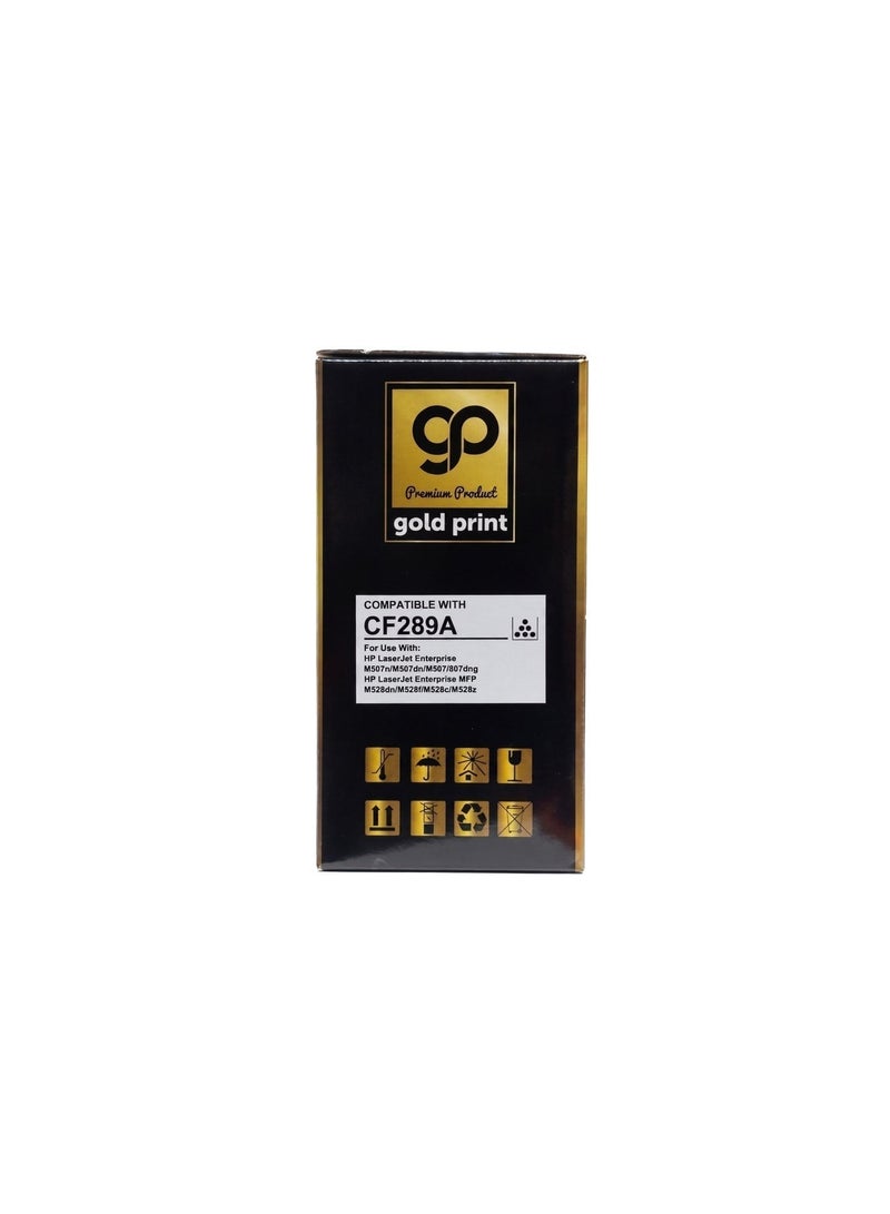 طباعة الذهب Gold Print Premium Toner Cartridge CF289A 89A  Black Compatible for HP LaserJet Enterprise M507n, M507dn, M507, 807dng, HP LaserJet Enterprise MFP M528dn, M528f, M528c, M528z - Image 3