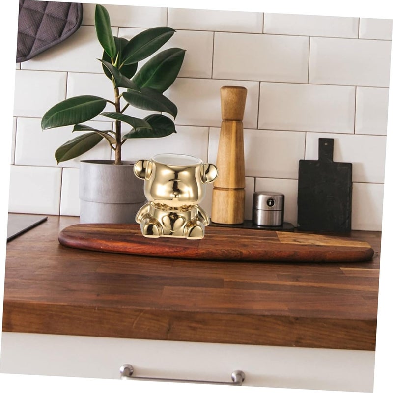 Practical design alternatives VOSAREA Gold Plated Ceramic Bear Utensil Holder Stylish Kitchen Cutlery Container for Home and Restaurant Convenient Spoon and Fork Organizer for Kitchen Decor Repeated use resistant selected material Durable versatile substance Integrated warehouse solution All storage space compatible Liquid tight joint All-round unified build Carefully engineered build Dense material Modern warehouse management Multi stock guarantee supply Universal design Space saving design picks Multi option design Lightweight Public demand affordable quality Easy hand assemble compatible Home & professional compatible Care processed raw material Closed & open space compatible Durability enhanced Storage burden minimized build Diverse use resistant crafted quality Transparent body Cross part assemble fit - Image 3