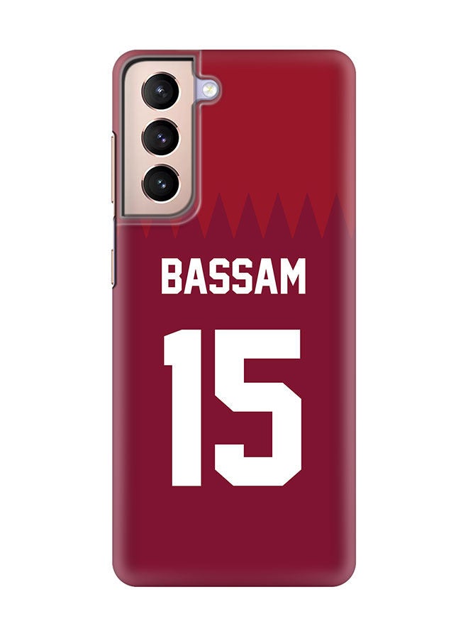 Stylizedd Slim Cover for Samsung Galaxy S21 Plus 5G Case Snap Classic Series Mobile Cover Hard PC Shield Matte Finish Print -Qatar-Player-Bassam - Image 1