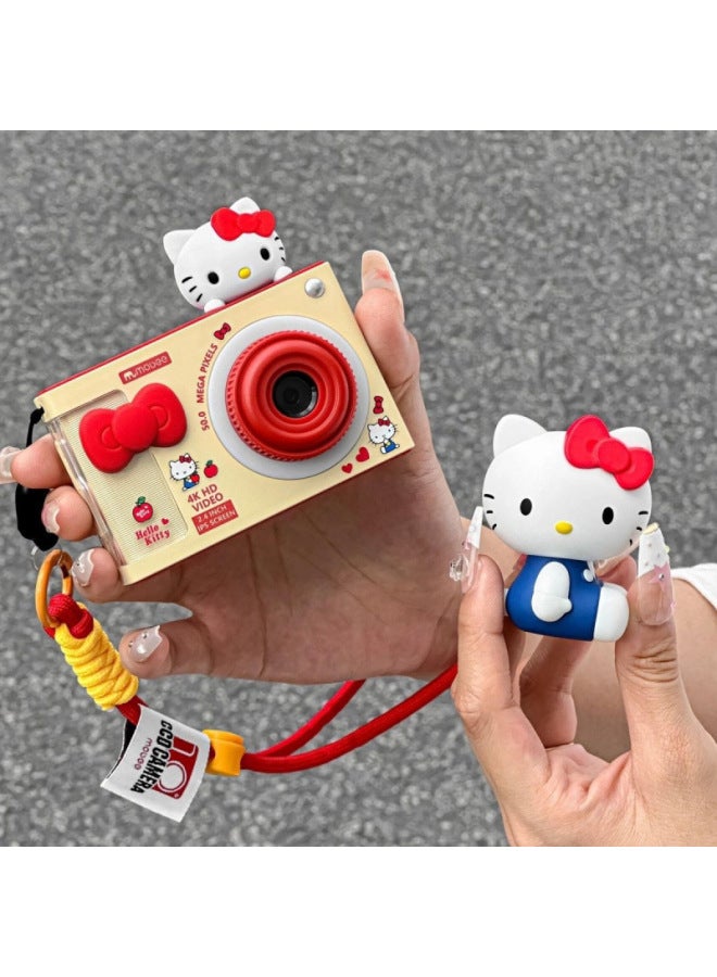 Generic Kt Cat Camera Student Birthday Gift Digital Camera Hd Pixels Can Take Pictures Men And Women Treasure Gift-Body Color:Pink Camera + Kt Cat Particles + Stickers + Handmade Packaging  - Image 4