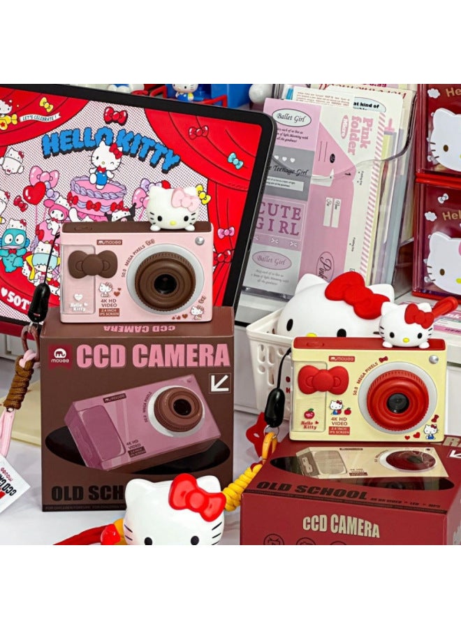 Generic Kt Cat Camera Student Birthday Gift Digital Camera Hd Pixels Can Take Pictures Men And Women Treasure Gift-Body Color:Pink Camera + Kt Cat Particles + Stickers + Handmade Packaging  - Image 3