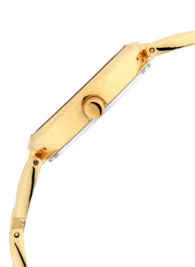 TITAN ساعة تيتان رجا التناظرية بقرص دائري ذهبي وحزام ذهبي للنساء - Image 4