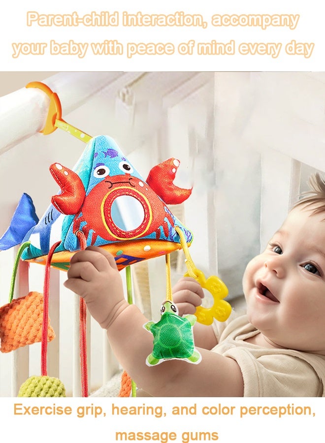Vinnatsu Baby Crib Mobile with Hanging Rattle Toys Crab Stroller Toy with Drawstring Clamp, Multifunctional Hanging Teether for Car Seat, Crib & Stroller Best Baby Gift for Newborns 0-6 Months - Image 5