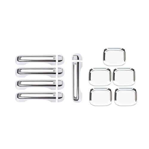 JOSHELA for Jeep JL Tailgate Door Handle Cover Trim Bowl Fit for Jeep Wrangler JL JLU 2018 up 4DR Chrome Exterior Accessories 10pcs - Image 1