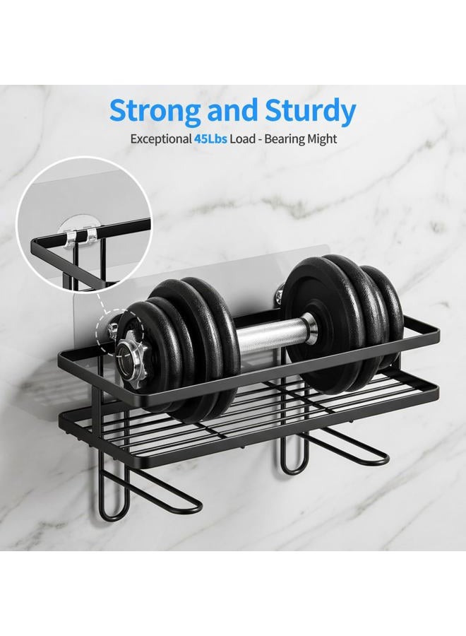 IOMDRWU Elegant Shower Caddy Adhesive Replacement, 6 PCS Strong Waterproof Adhesive Hooks and Strips for Shower Shelf and Bathroom Storage Shelf, No Drilling Also Fit Kitchen Rack - Image 3