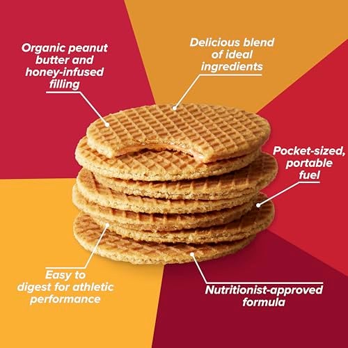 Honey Stinger Organic Peanut Butter Strawberry Waffle, Energy Stroopwafel for Exercise, Endurance and Performance, Sports Nutrition for Home & Gym, Pre & During Workout, 16.96 Ounces (Pack of 16) - Image 4