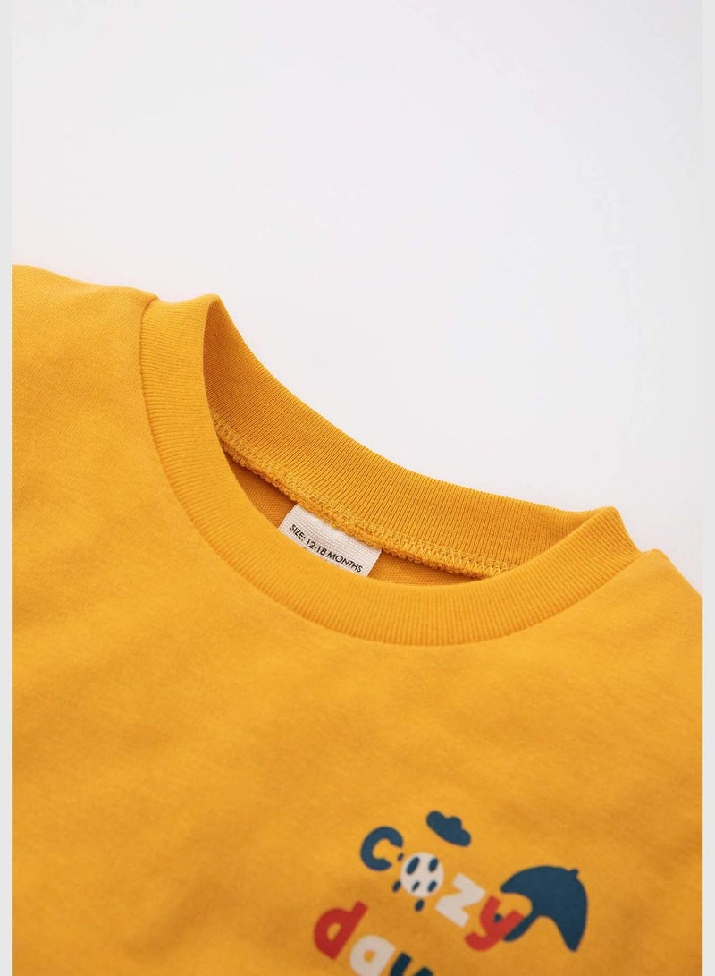 DeFacto BabyBoy Regular Fit Bike Neck Knitted Long Sleeve T-Shirt - Image 2