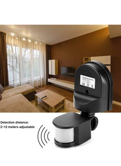 SYOSI Infrared Sensor Switch Infrared Motion Sensor 110V-240V Adjustable PIR Body Motion Infrared Sensor 10A Waterproof Detector Bulb Switch Black IP44 Protection Level  - Image 3