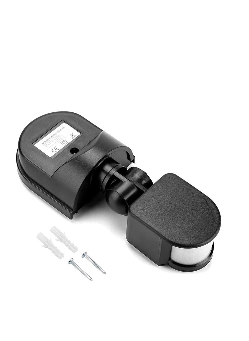 SYOSI - Infrared Sensor Switch Infrared Motion Sensor 110V-240V Adjustable PIR Body Motion Infrared Sensor 10A Waterproof Detector Bulb Switch Black IP44 Protection Level - Image 1
