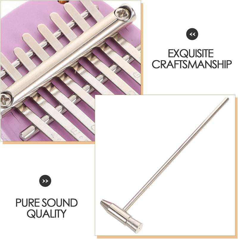 8-key Kalimba Thumb Piano Mini Portable Finger Piano with Purple Oval Shape Beginner-friendly with Full Accessories and Box for Music Creation - Image 3