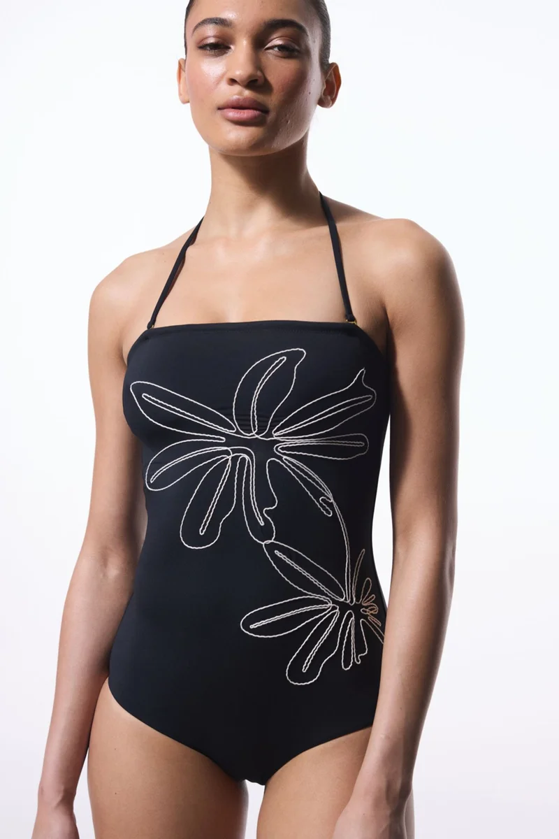 Penti PENTI Embroidered Strapless Swimsuit