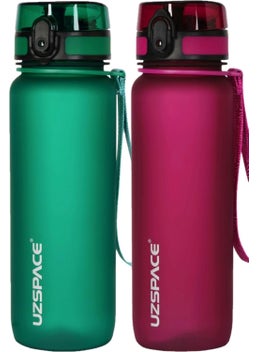 2 Set 800ML -New Size-Length 25 Cm-Tritan Water Bottle Bpa No Odor Leakage