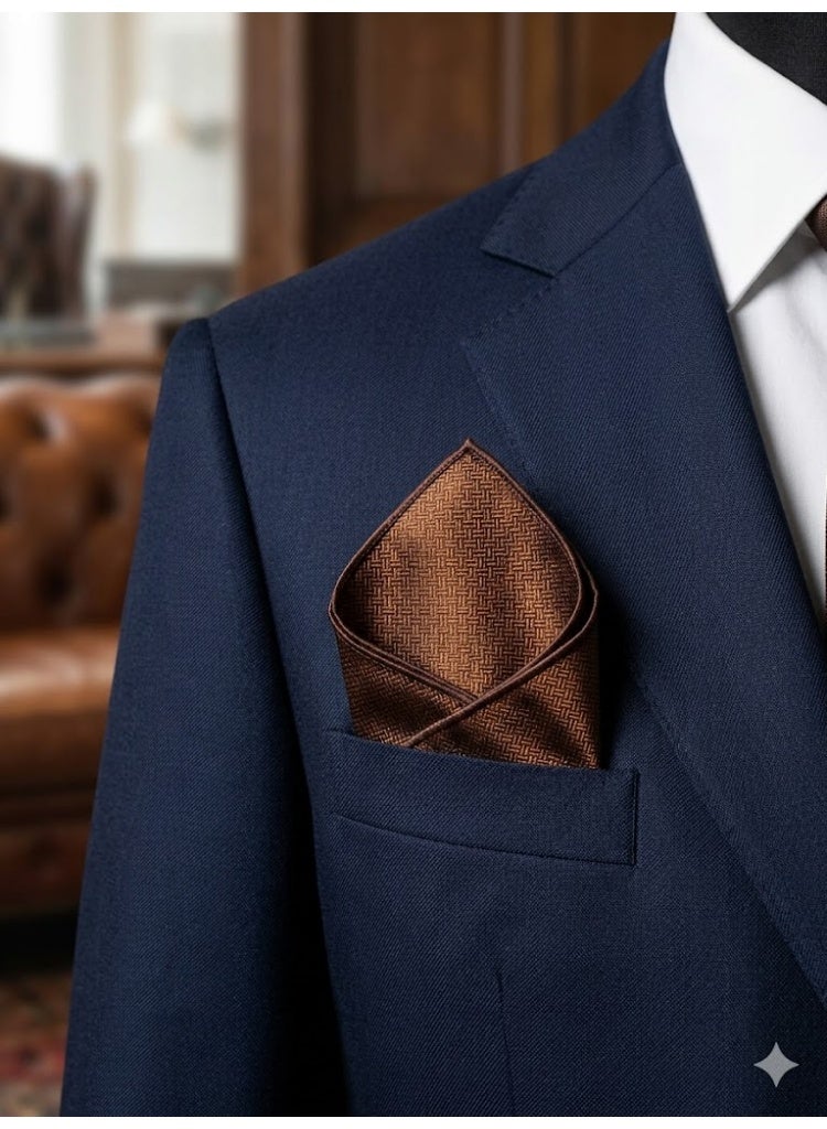 Men's pocket square to complete a formal suit look - high-quality fabric with a modern design - Image 1