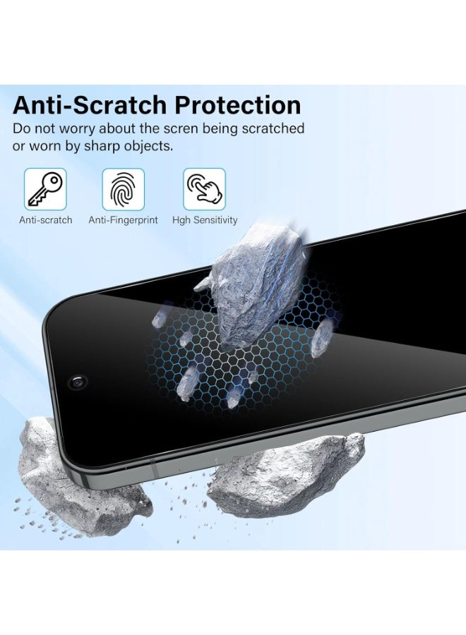 موز [2 Pack] Privacy Screen Protector for Google Pixel 10 Pro Anti-Spy 9H Tempered Glass, Full Coverage, Scratch Resistant,28 ° Full Screen Anti-peeping (Google Pixel 10 Pro) - Image 4