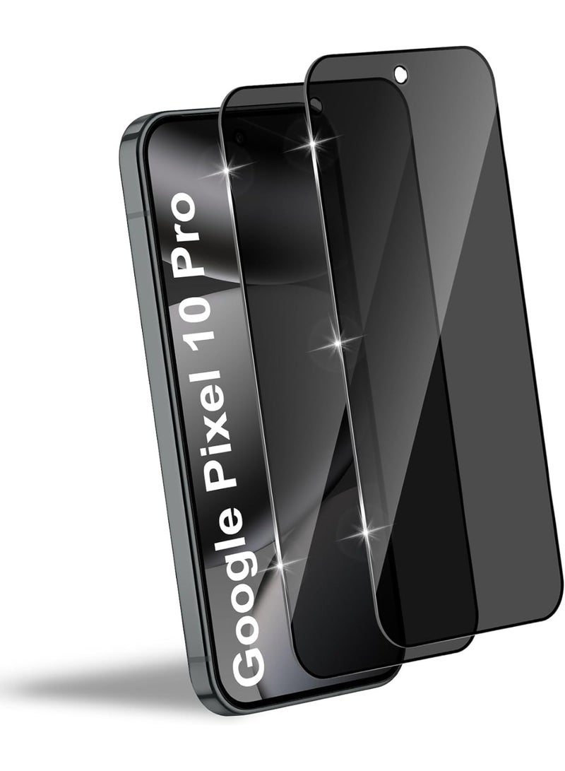 موز [2 Pack] Privacy Screen Protector for Google Pixel 10 Pro Anti-Spy 9H Tempered Glass, Full Coverage, Scratch Resistant,28 ° Full Screen Anti-peeping (Google Pixel 10 Pro) - Image 1