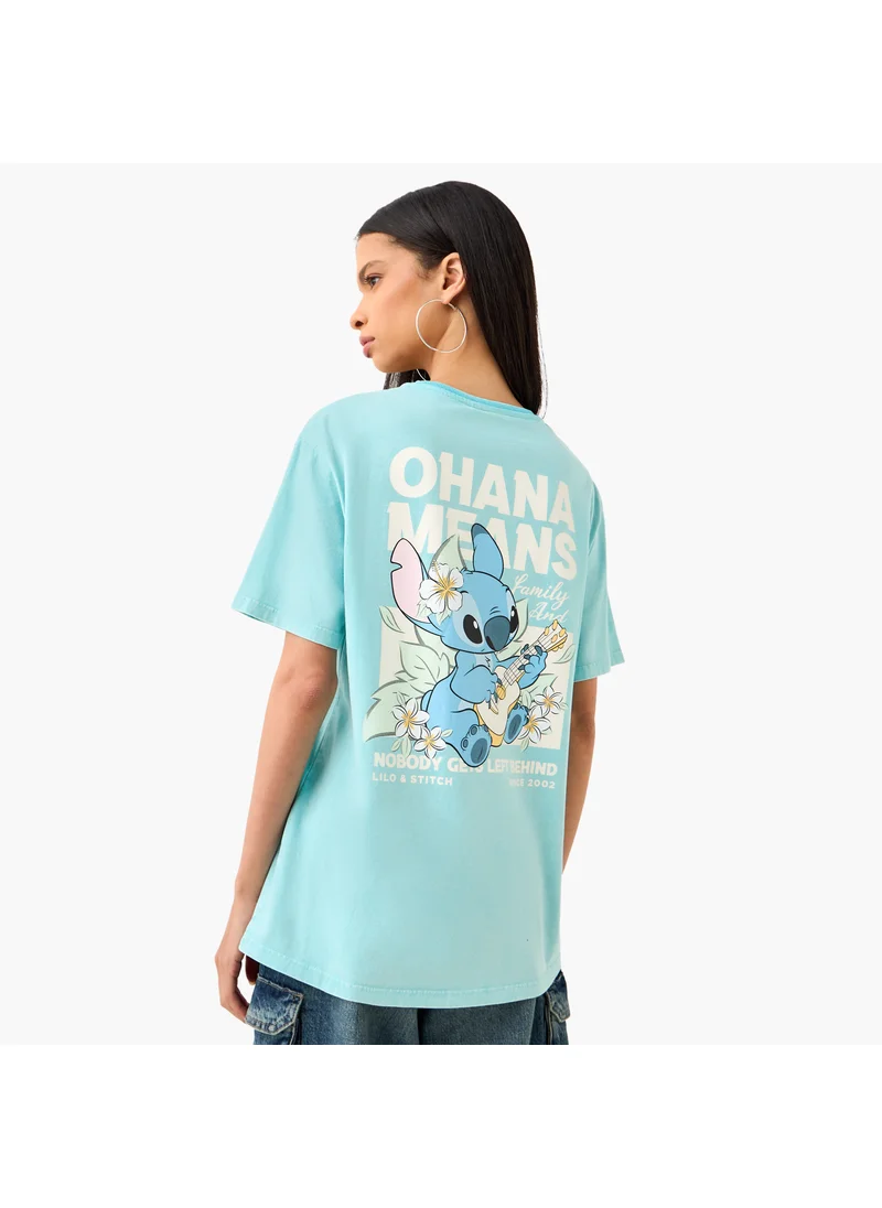 اس بي كاركترز Stitch Print Loose-Fit T-shirt