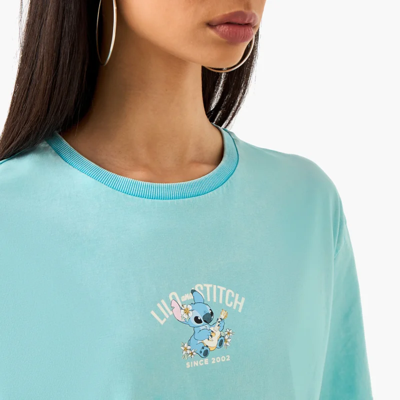 SP Characters Stitch Print Loose-Fit T-shirt