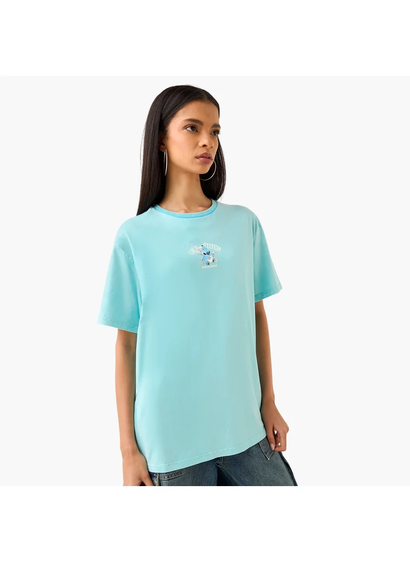 اس بي كاركترز Stitch Print Loose-Fit T-shirt