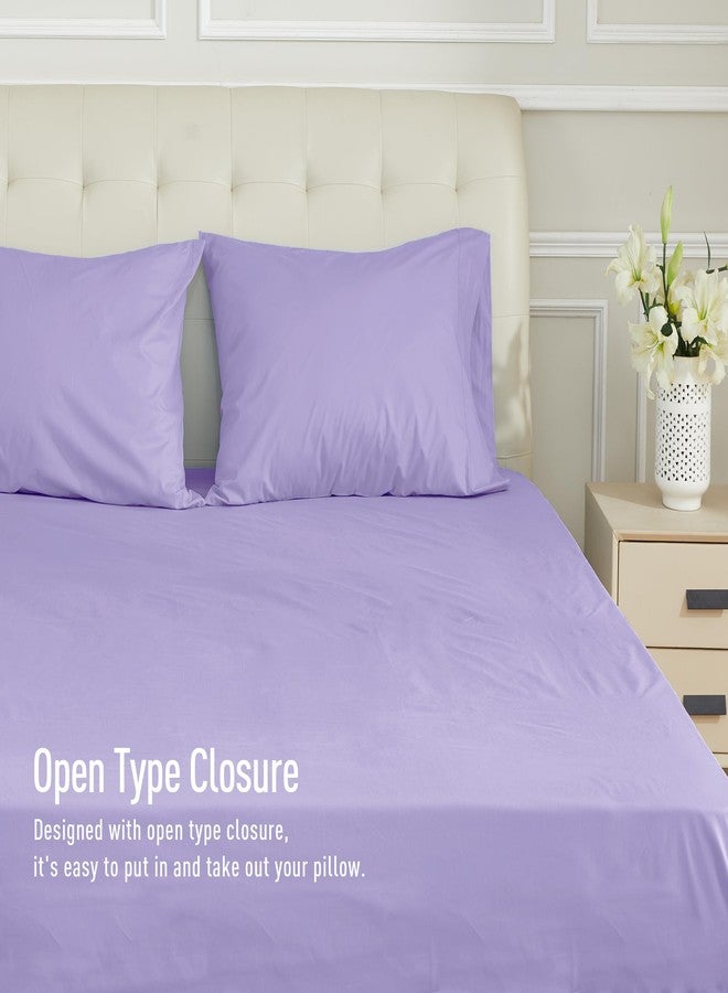 Sunflower Queen Pillowcases Set of 2, 100% Cotton Queen Pillow Cases 2, 20×30 inches Lavender, Soft and Breathable - Image 4