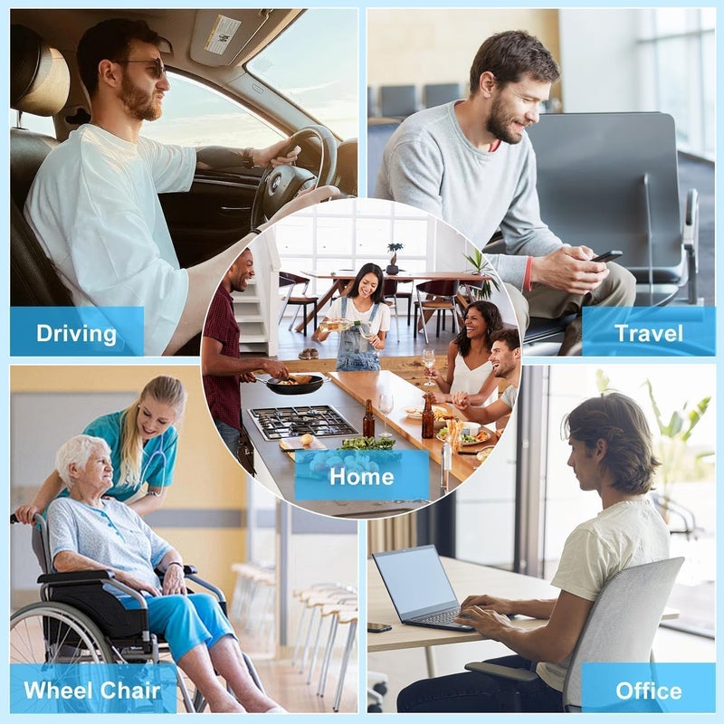 صورة العلامه وسادة مقعد جل أبتو، تصميم قرص عسل مهوى مع قاعدة مانعة للانزلاق، وسادة تخفيف الضغط لآلام عرق النسا وعظمة الذنب، باردة ومريحة للاستخدام في المكتب والسيارة والمنزل - Image 5