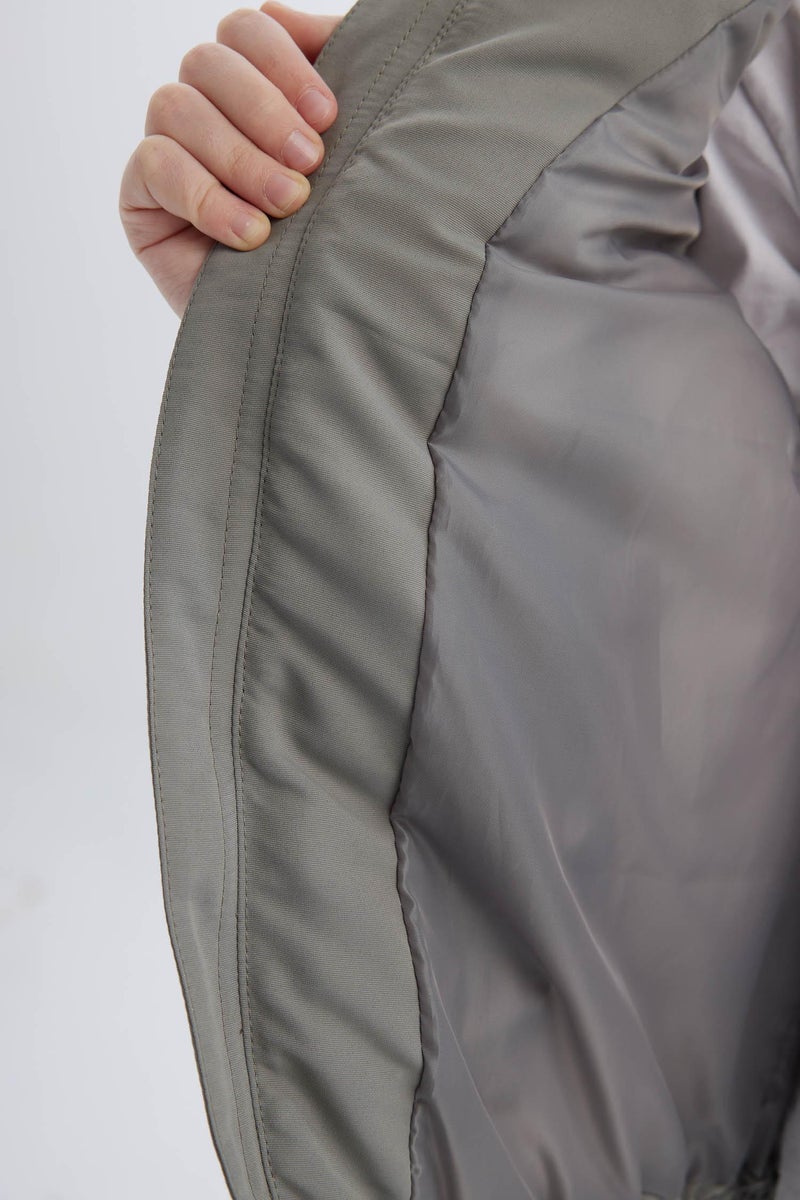 فيست بامب رمادي اولادي وتر بروف بياقة عالية