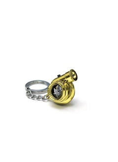 Electronic Turbo Sound with Led Keychain - Gold