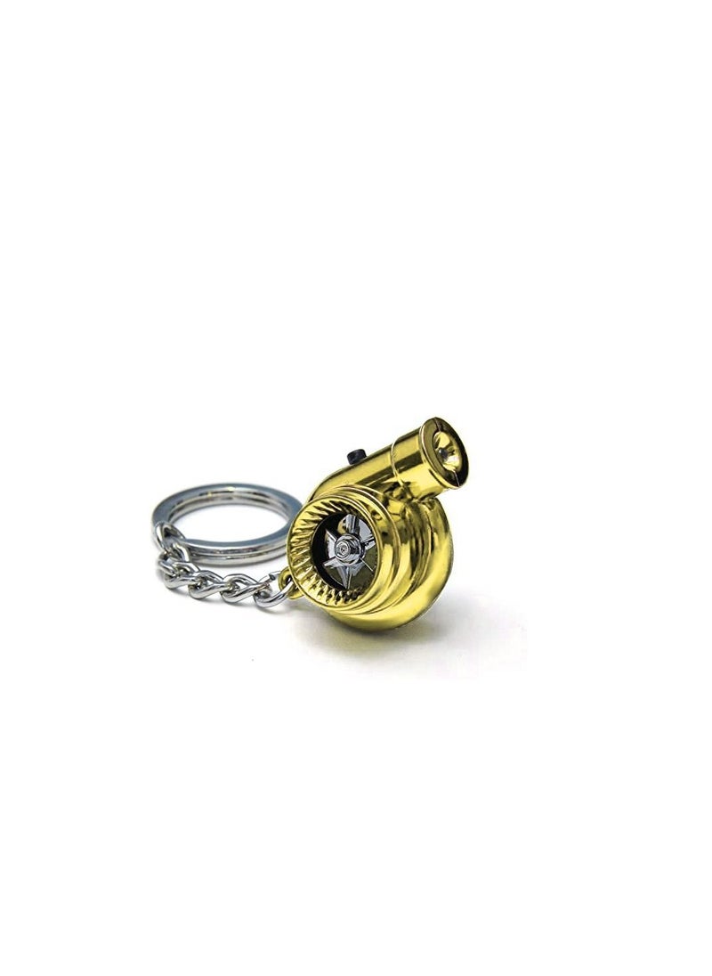 Generic - Electronic Turbo Sound with Led Keychain - Gold - Image 1