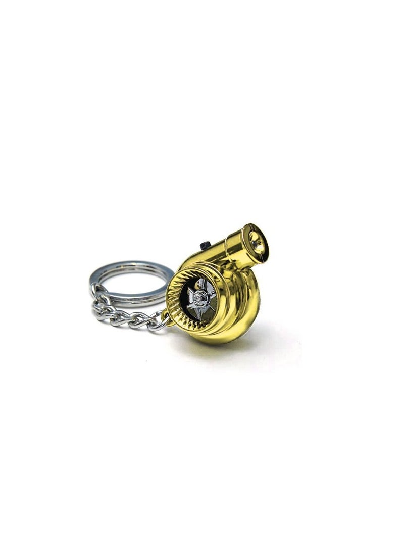 Generic - Electronic Turbo Sound with Led Keychain - Gold - Image 1